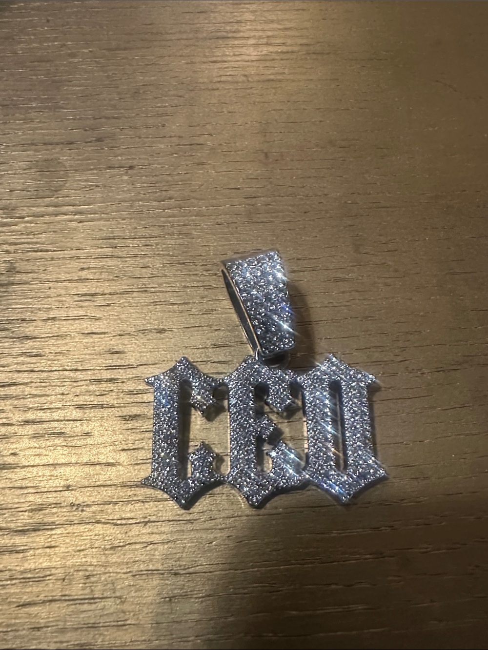 Unisex - Silver Encrusted CEO Letter Pendant